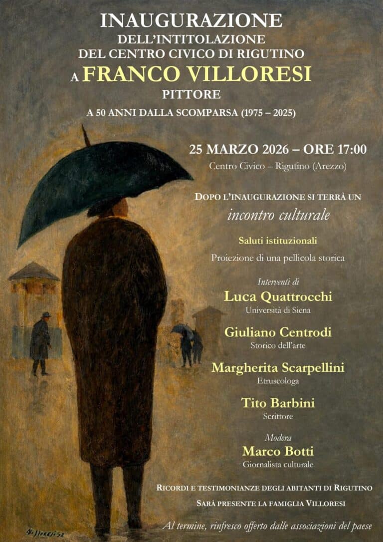Rigutino omaggia Franco Villoresi: il Centro Civico intitolato al pittore del Novecento