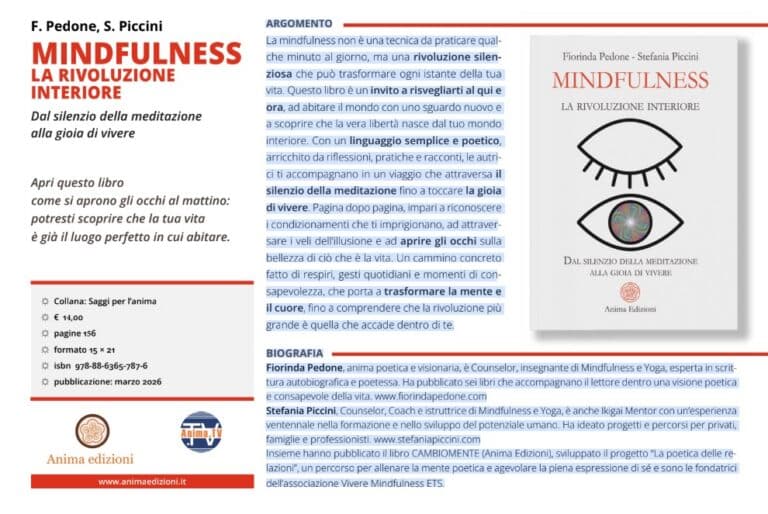 Mindfulness, la rivoluzione interiore: il nuovo libro di Stefania Piccini e Fiorinda Pedone