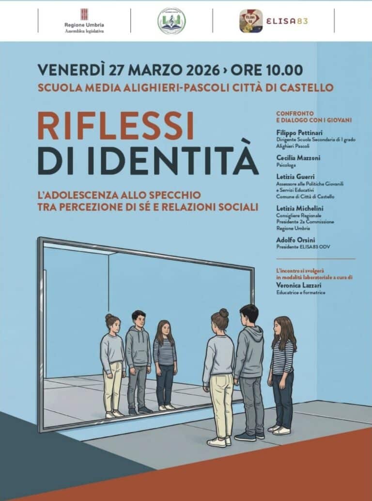 “Riflessi di identità”: a Città di Castello un incontro sull’adolescenza e le relazioni sociali