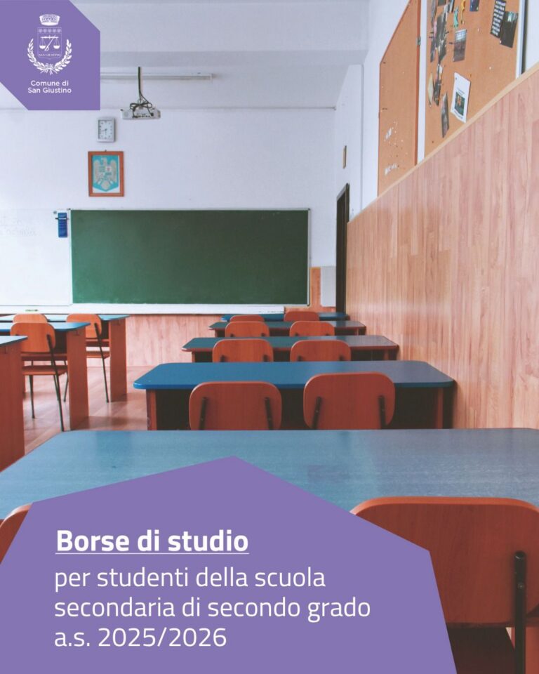 San Giustino, borse di studio 2025/2026: aperte le domande