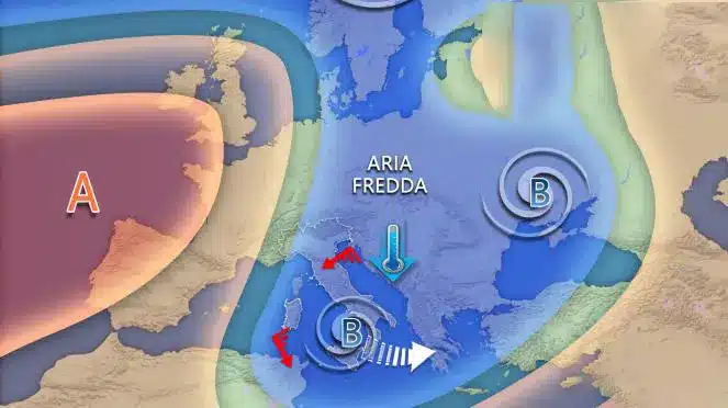 Colpo di coda invernale sull’Altotevere: vento forte e freddo, poi Pasqua con il sole