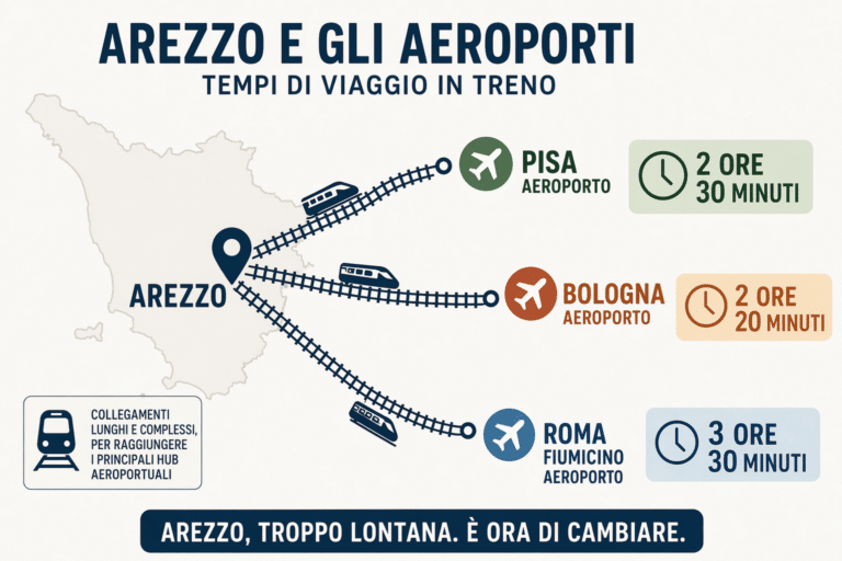 Comitato Stazione AV Arezzo denuncia l’isolamento della città e il ritardo infrastrutturale