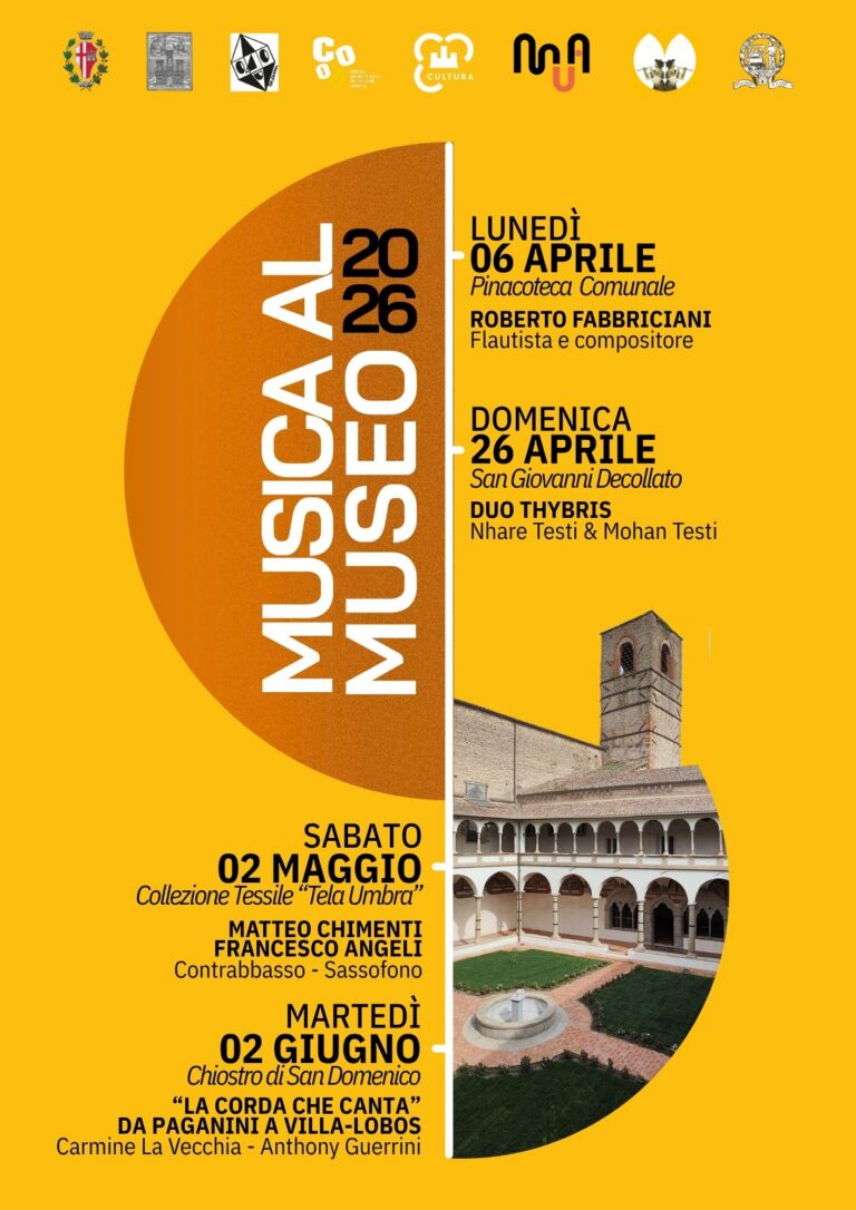 “Musica al Museo” a Città di Castello: concerti tra arte e storia nei luoghi simbolo della città