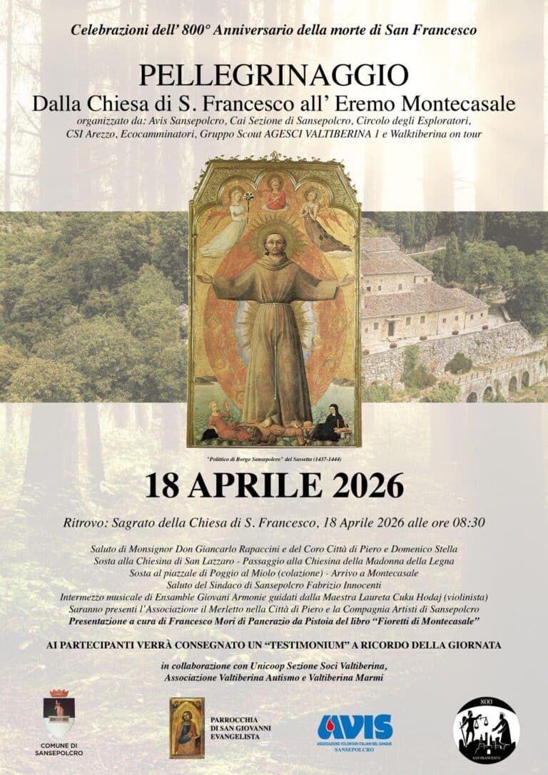 Sansepolcro, pellegrinaggio a Montecasale per gli 800 anni di San Francesco: presente l’Orchestra Giovani Armonie