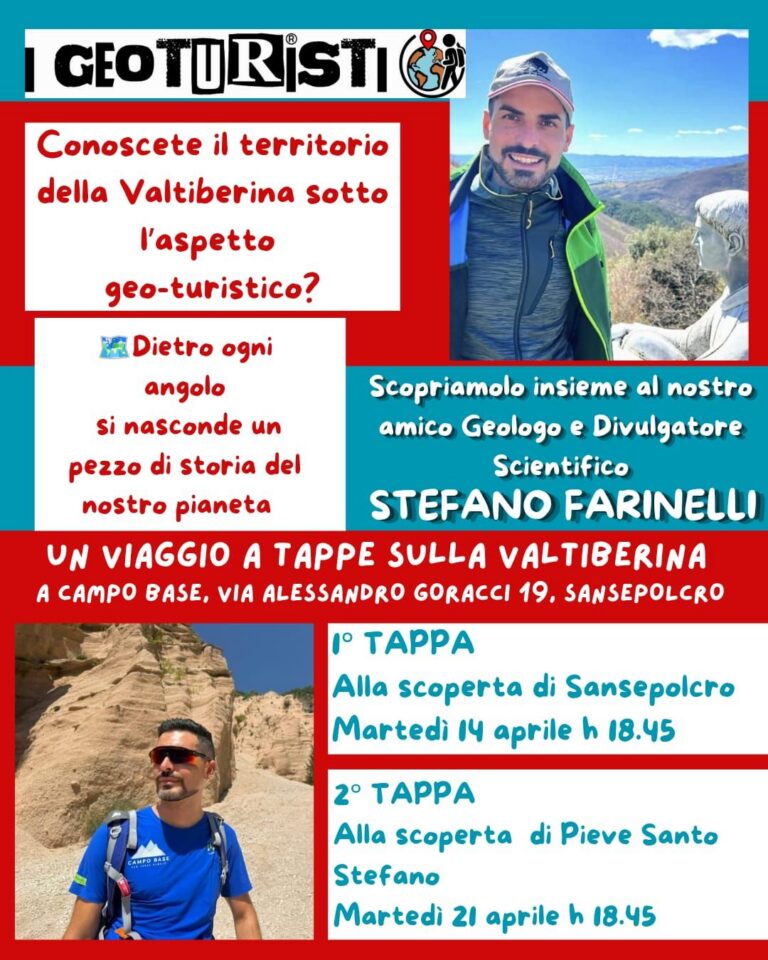 Valtiberina, al via il viaggio geo-turistico con Stefano Farinelli: due appuntamenti tra Sansepolcro e Pieve Santo Stefano