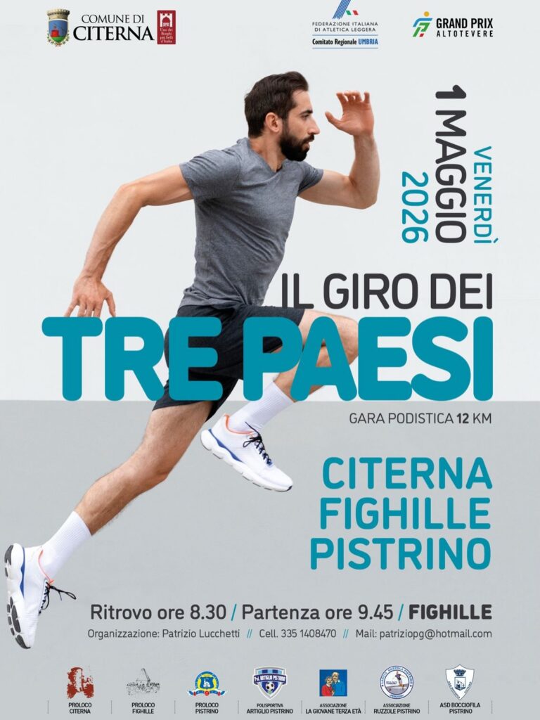 Citerna, torna il “Giro dei Tre Paesi”: sport e comunità il 1° maggio