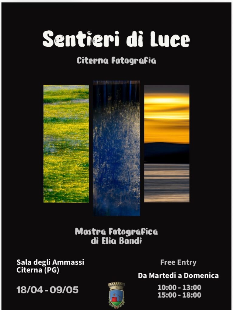 “Sentieri di Luce”: a Citerna la mostra fotografica di Elia Bondi