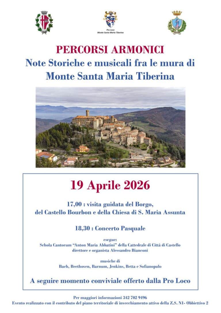 “Percorsi Armonici” a Monte Santa Maria Tiberina: musica e storia nel cuore del borgo