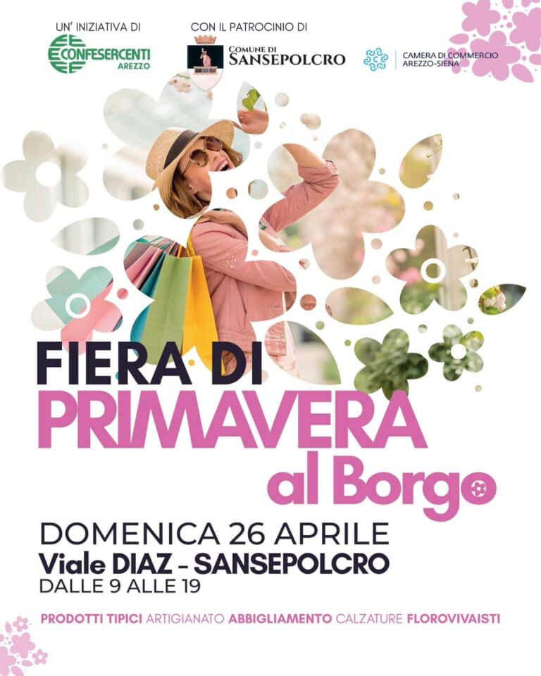 Sansepolcro, torna la Fiera di Primavera: Viale Diaz si riempie di colori e shopping