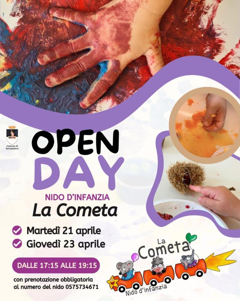 Sansepolcro, open day al nido “La Cometa”: due giornate per conoscere servizi e attività