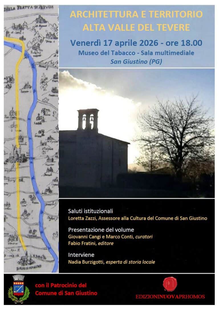 San Giustino, “Architettura e territorio”: oggi pomeriggio al Museo del Tabacco la presentazione del volume