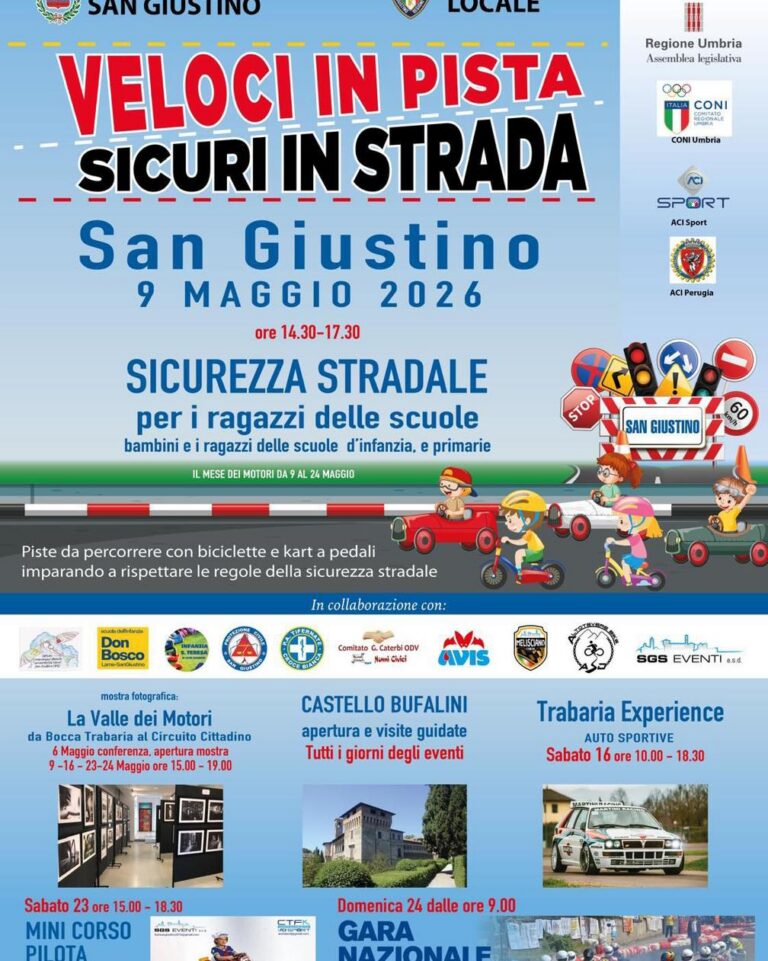 Educazione stradale, a San Giustino arriva “Veloci in pista, sicuri in strada”