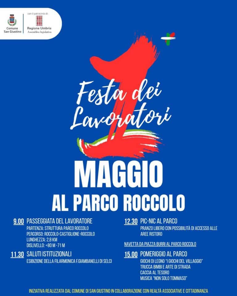 San Giustino, 1° Maggio al Parco Roccolo: natura, musica e festa per tutti