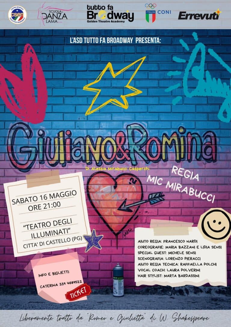 ASD Tutto fa Broadway porta in scena “Giuliano e Romina” al Teatro degli Illuminati