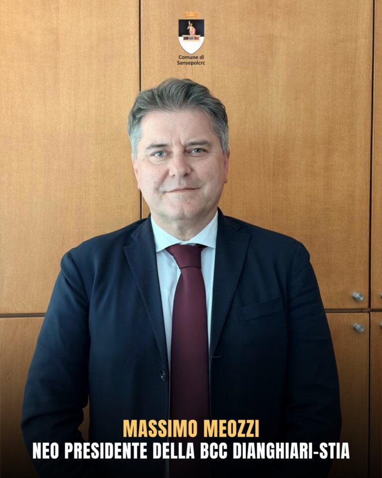 Massimo Meozzi nuovo presidente della BCC Anghiari-Stia, le congratulazioni del Comune di Sansepolcro