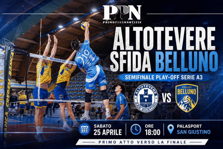 Pallavolo serie A3: Altotevere sfida Belluno e la cabala: in palio la finale play-off