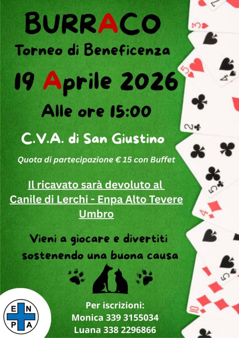 Burraco di beneficenza per aiutare il Canile di Lerchi