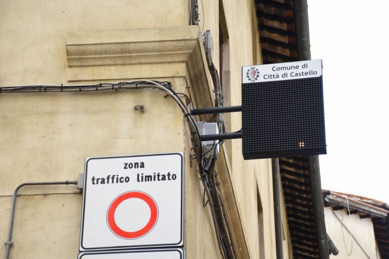 Città di Castello, nuova ZTL: al via la fase sperimentale dei varchi elettronici dal 13 aprile