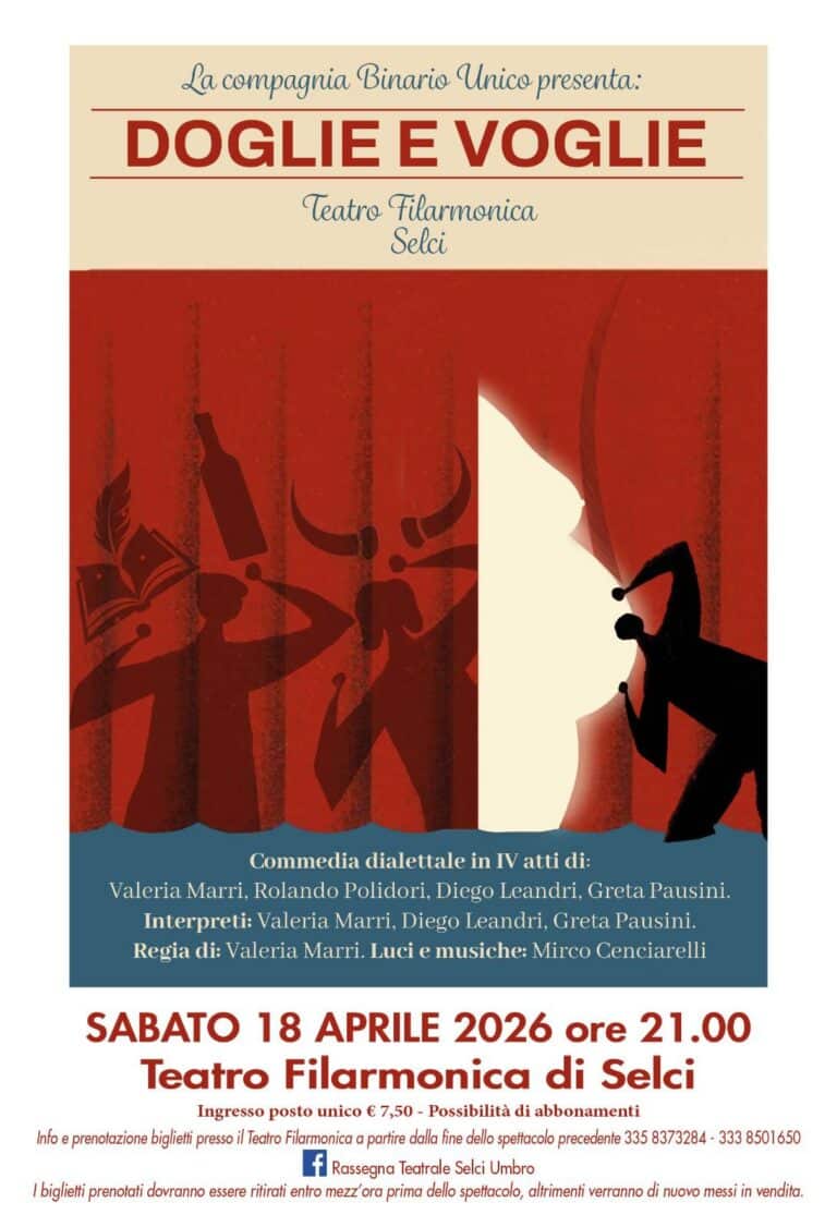 Selci, “Doglie e Voglie”: la nuova commedia dialettale di Binario Unico al Teatro Filarmonica