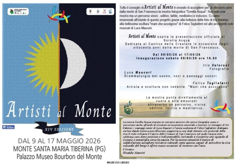 Artisti al Monte 2026: arte, suono e percezioni per l’ottocentenario di San Francesco