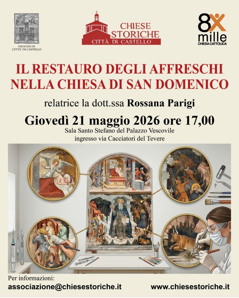 Gli affreschi di San Domenico tornano a splendere: incontro pubblico sul restauro a Città di Castello