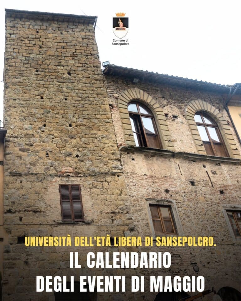 Programma Maggio 2026 dell’Università dell’Età Libera di Sansepolcro