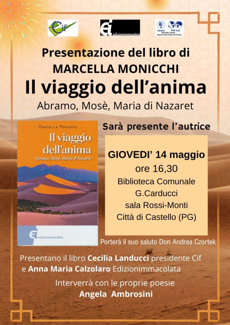 “Il viaggio dell’anima”: Marcella Monicchi presenta il suo libro alla Biblioteca Carducci