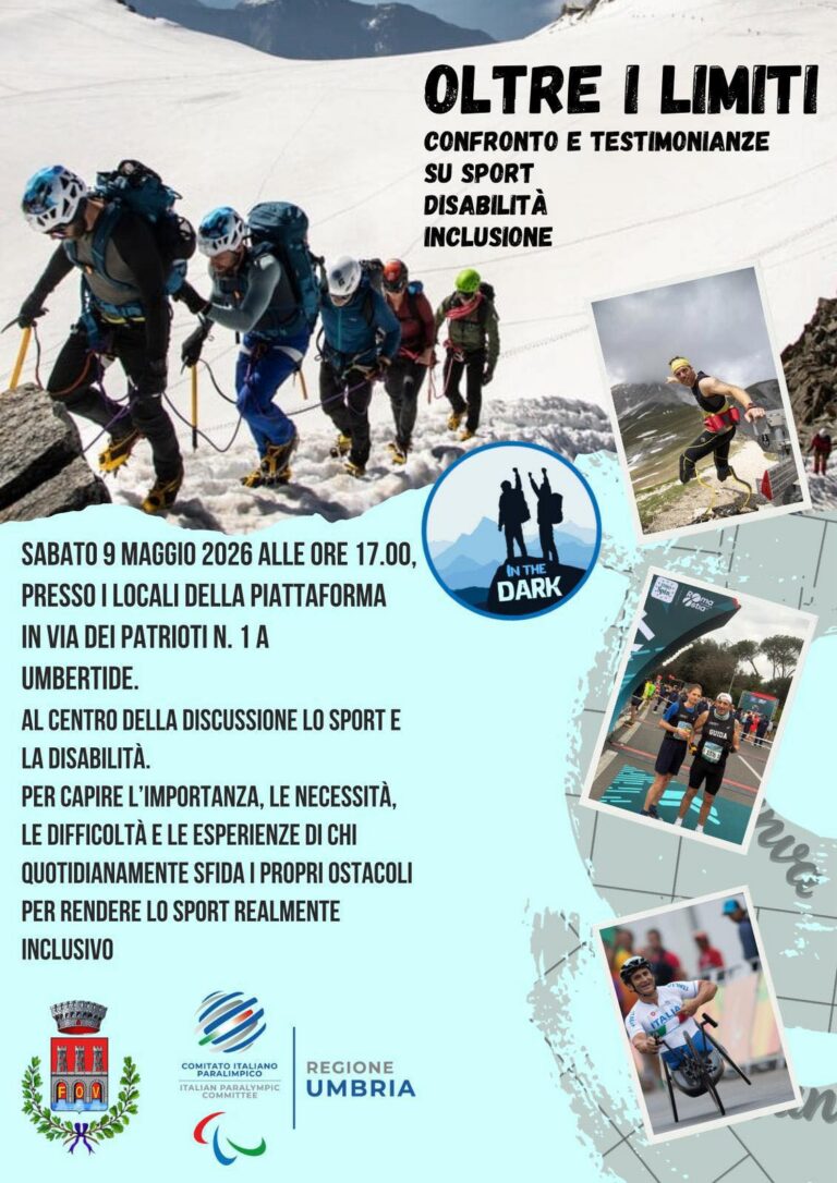 “Oltre i limiti”, a Umbertide una giornata dedicata a sport, disabilità e inclusione