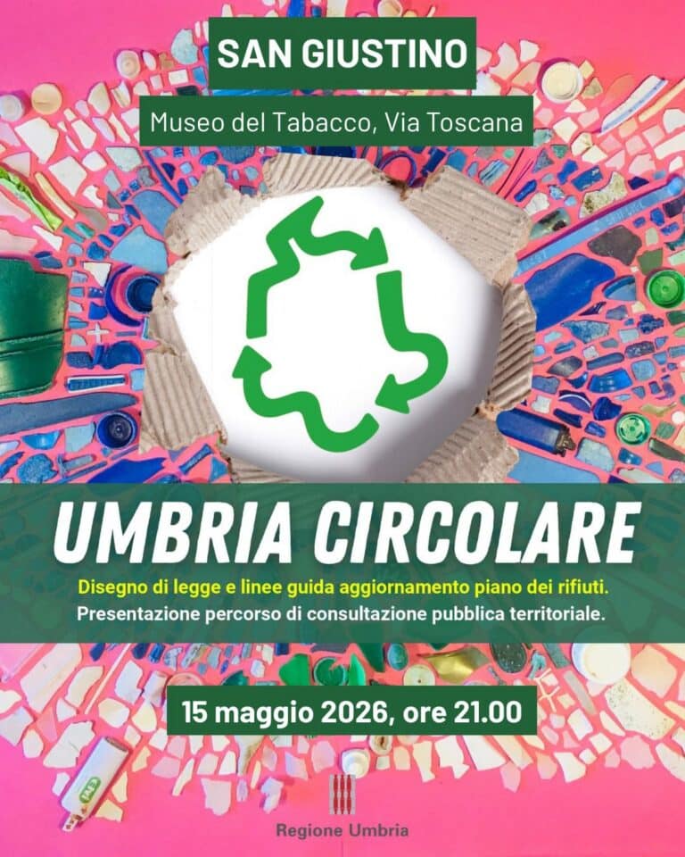 “Umbria Circolare” fa tappa a San Giustino: al Museo del Tabacco confronto sul nuovo Piano regionale dei rifiuti