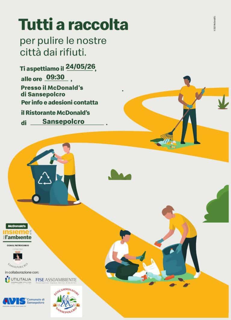 Sansepolcro, tutti insieme per l’ambiente: il 24 maggio torna “Tutti a raccolta”