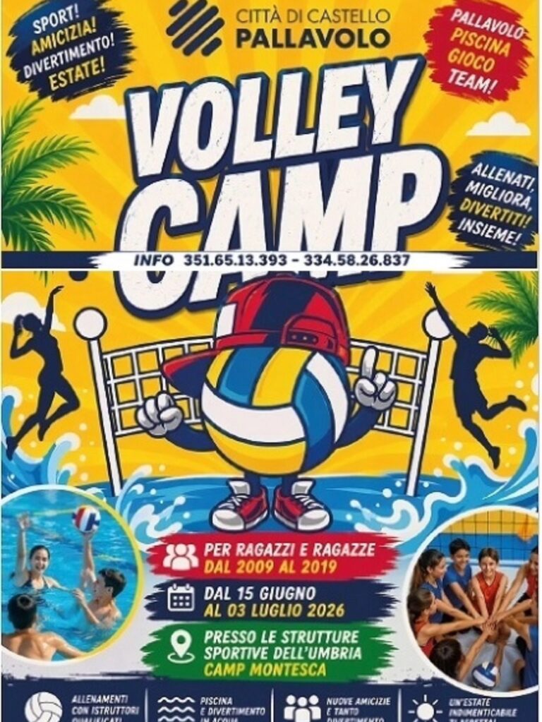 Estate tra sport, piscina e amicizia: torna il Volley Camp di Città di Castello Pallavolo