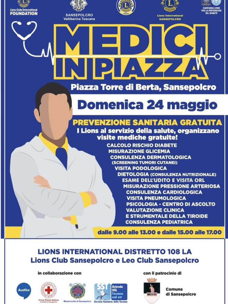 “Medici in Piazza”: a Sansepolcro una giornata dedicata alla prevenzione gratuita