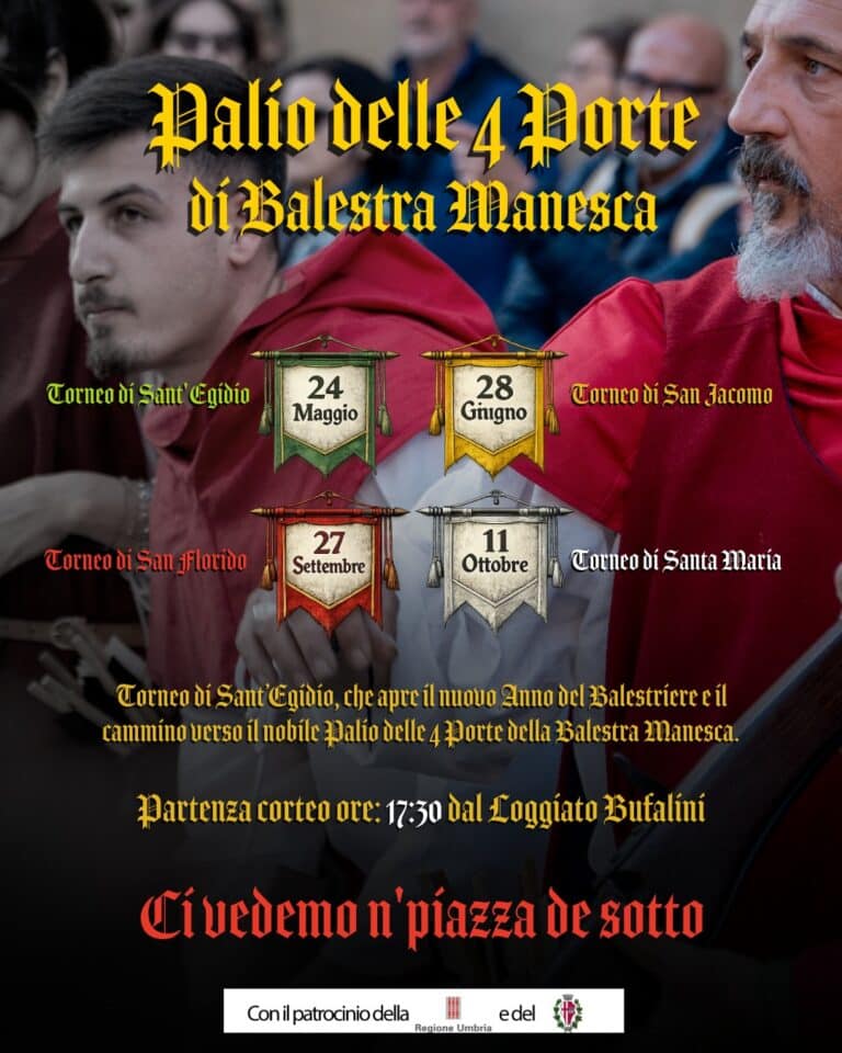 Torna il Torneo di Sant’Egidio: a Città di Castello si riapre la sfida dei Balestrieri verso il Palio delle 4 Porte