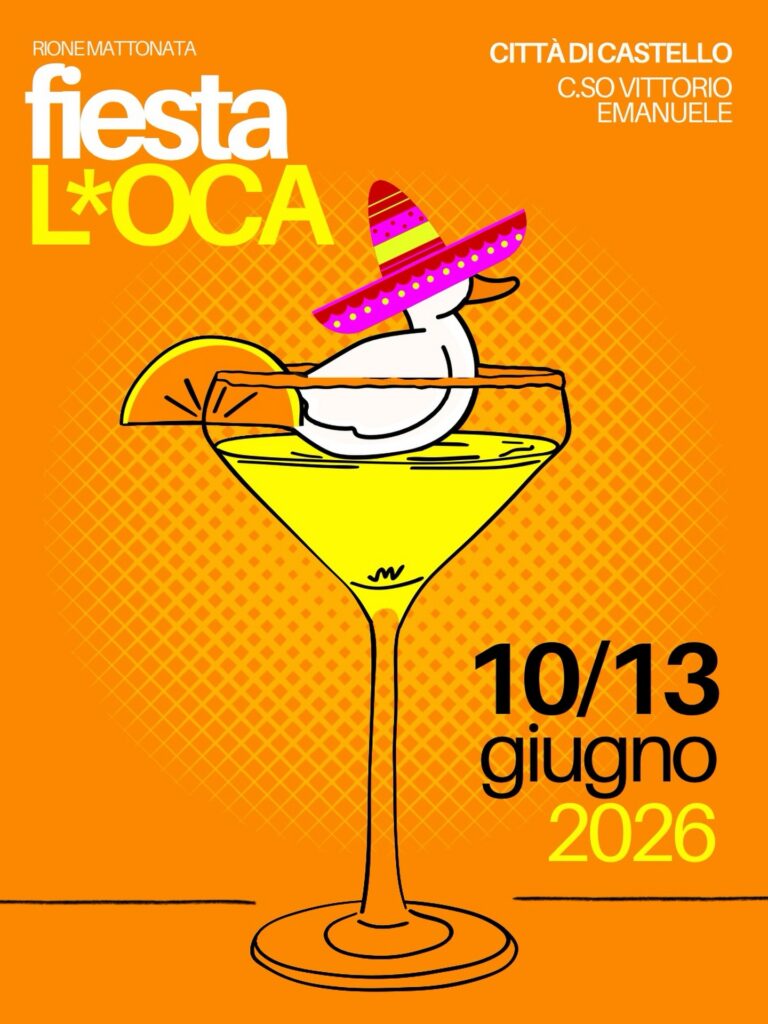 Città di Castello si prepara alla “Fiesta L*oca”: dal 10 al 13 giugno quattro giorni di musica, festa e atmosfera estiva alla Mattonata