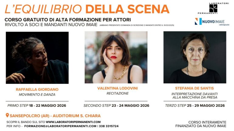 Sedici attori da tutta Italia a Sansepolcro per il corso di alta formazione teatrale “L’Equilibrio della Scena”