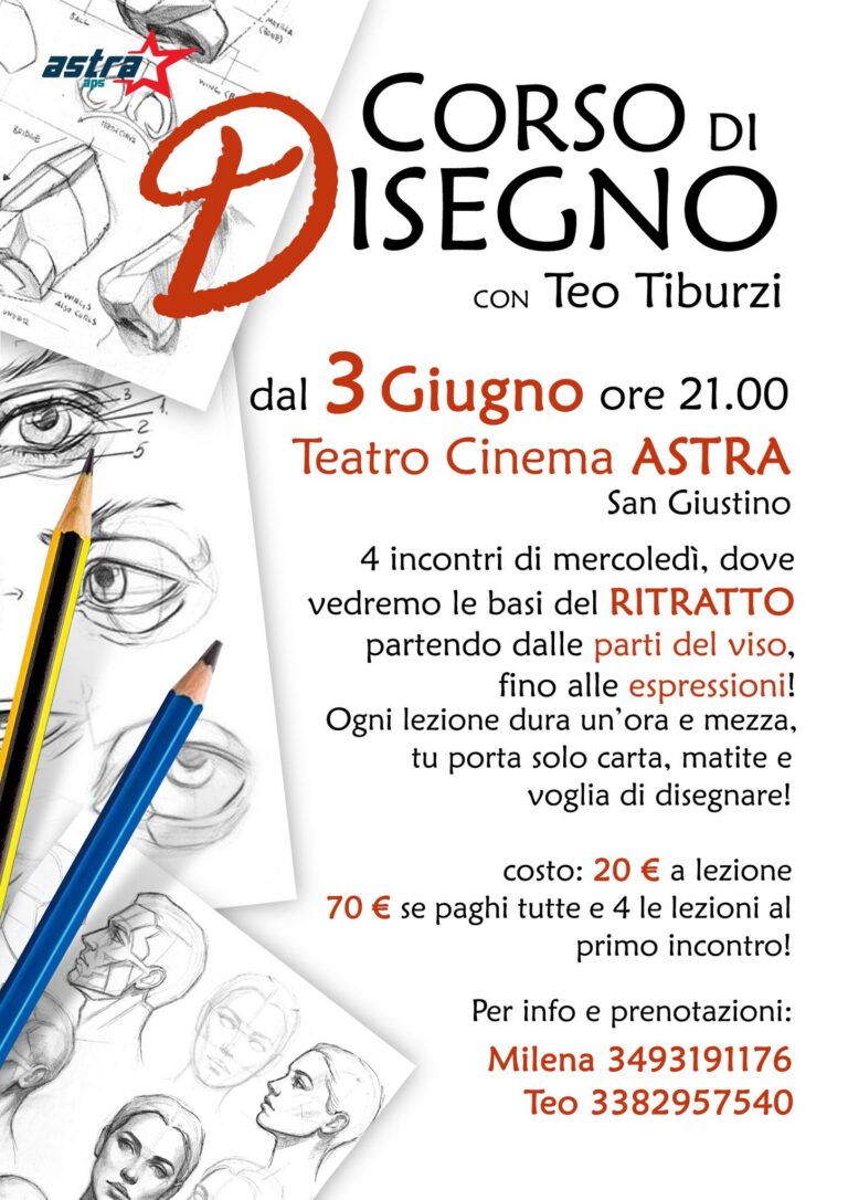 A San Giustino torna il corso di ritrattistica con Teo Tiburzi: quattro serate al Cinema Astra