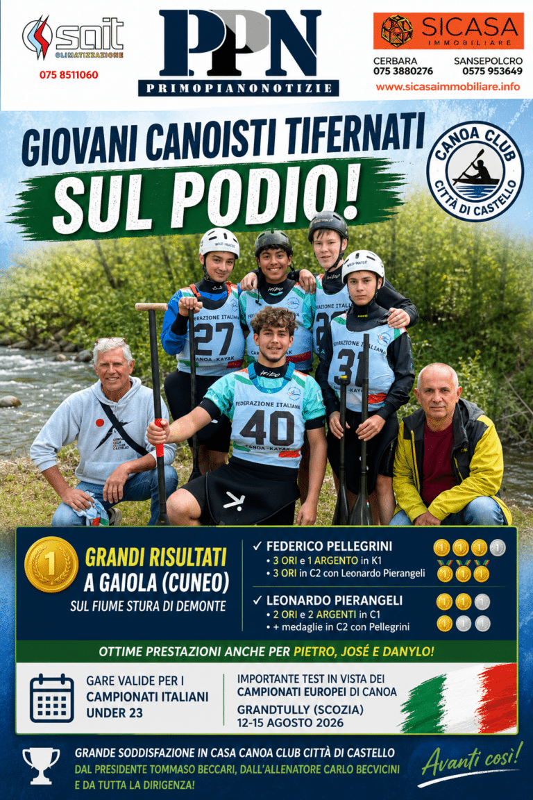 Giovani canoisti tifernati protagonisti: pioggia di medaglie a Gaiola