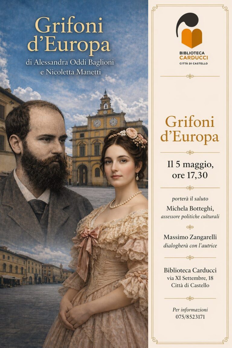 “Grifoni d’Europa”: a Città di Castello la presentazione del romanzo di Oddi Baglioni e Manetti