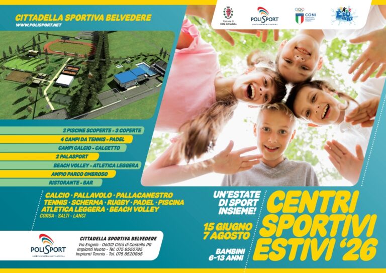 Polisport, aperte dal 25 maggio le iscrizioni ai Centri Sportivi Estivi: 8 settimane dal 15 giugno al 7 agosto