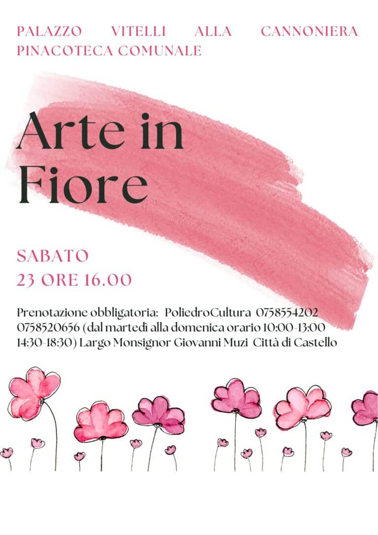 Sabato 23 maggio a Città di Castello “Arte in Fiore”: visita guidata alla Pinacoteca di Palazzo Vitelli