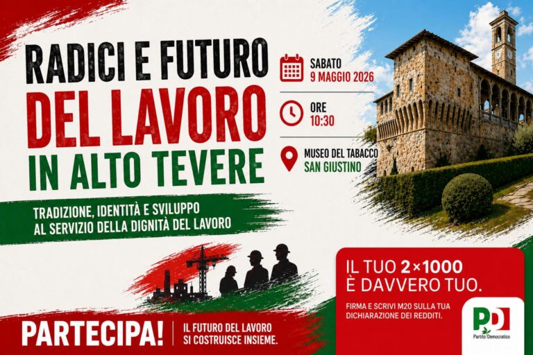 “Radici e futuro del lavoro in Alto Tevere”: a San Giustino un confronto sulle sfide del territorio