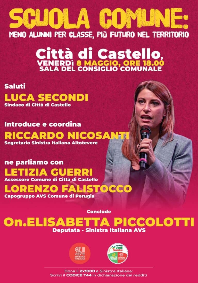 Città di Castello, incontro sulla scuola con l’onorevole Piccolotti: “Investire nell’istruzione è investire nel futuro”