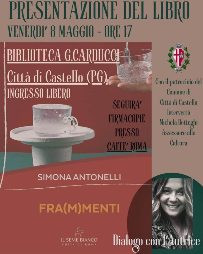 “Fra(m)menti”: in biblioteca la presentazione del romanzo d’esordio di Simona Antonelli