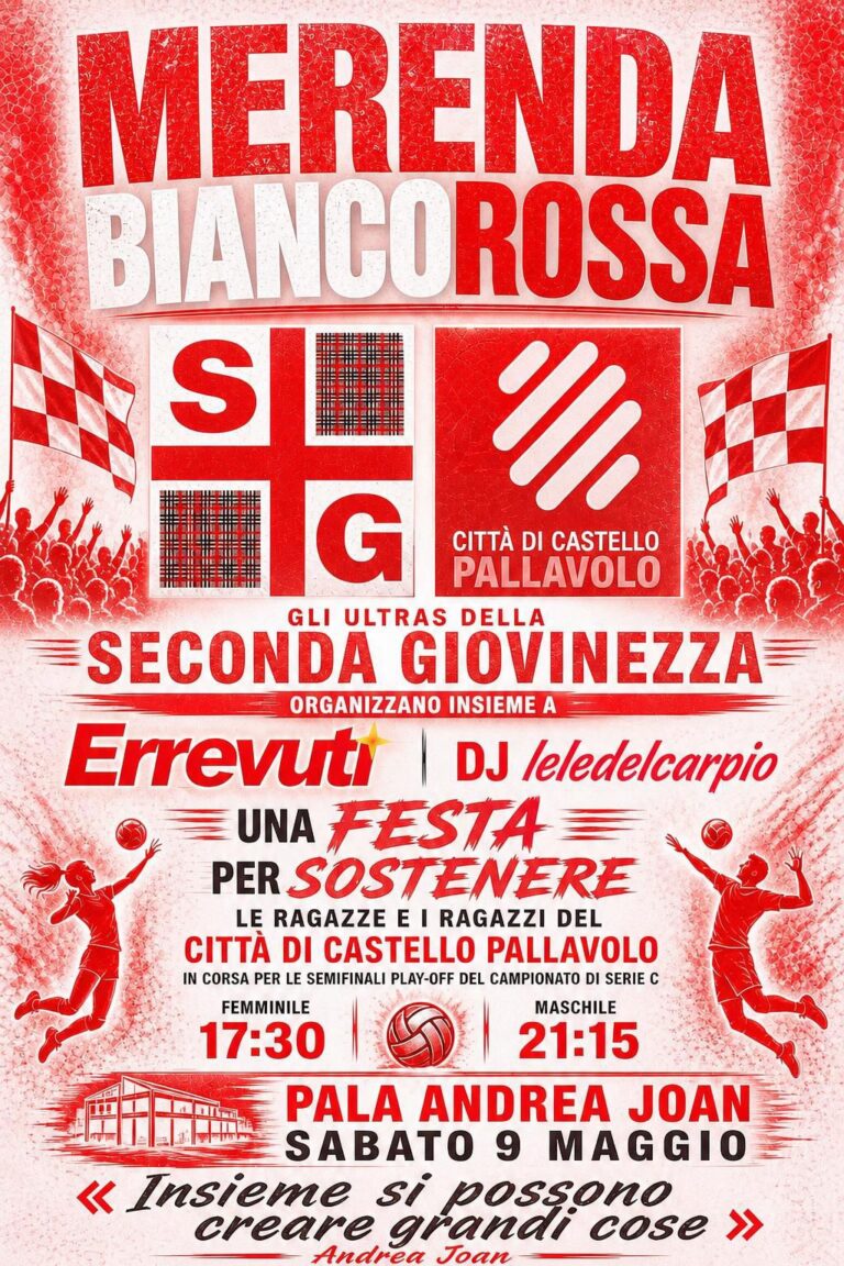 Seconda Giovinezza & Festa Biancorossa: sabato speciale per la pallavolo tifernate
