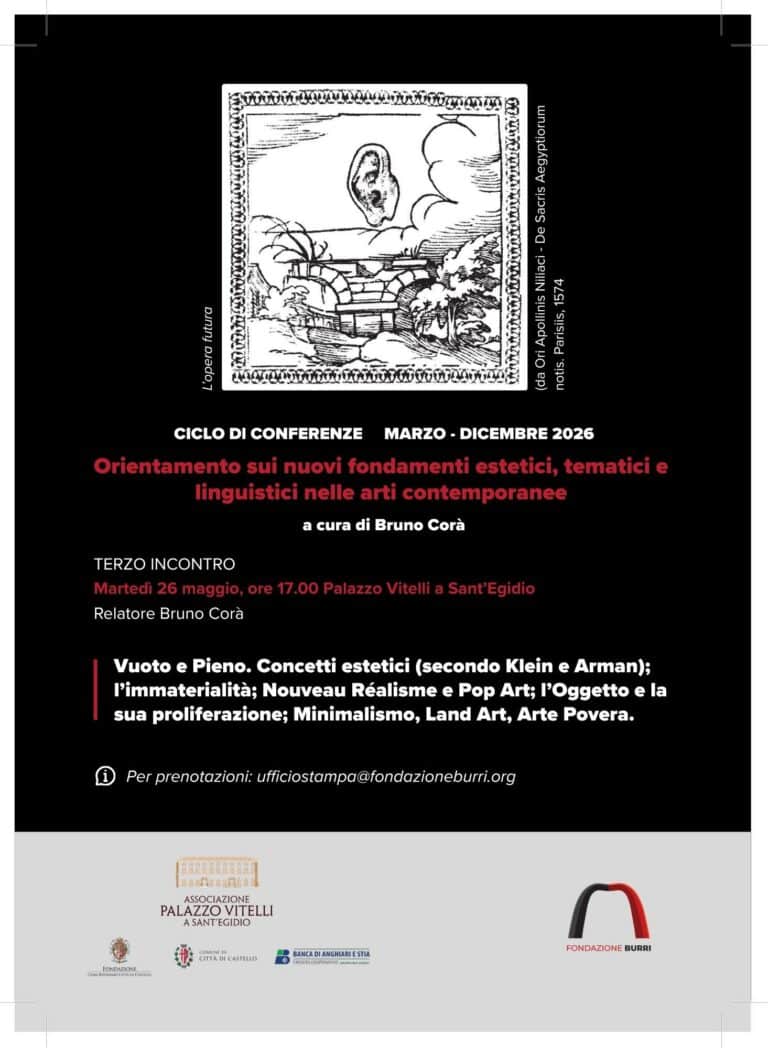 “Vuoto e Pieno”, a Palazzo Vitelli il nuovo incontro con Bruno Corà tra arte contemporanea e pensiero estetico