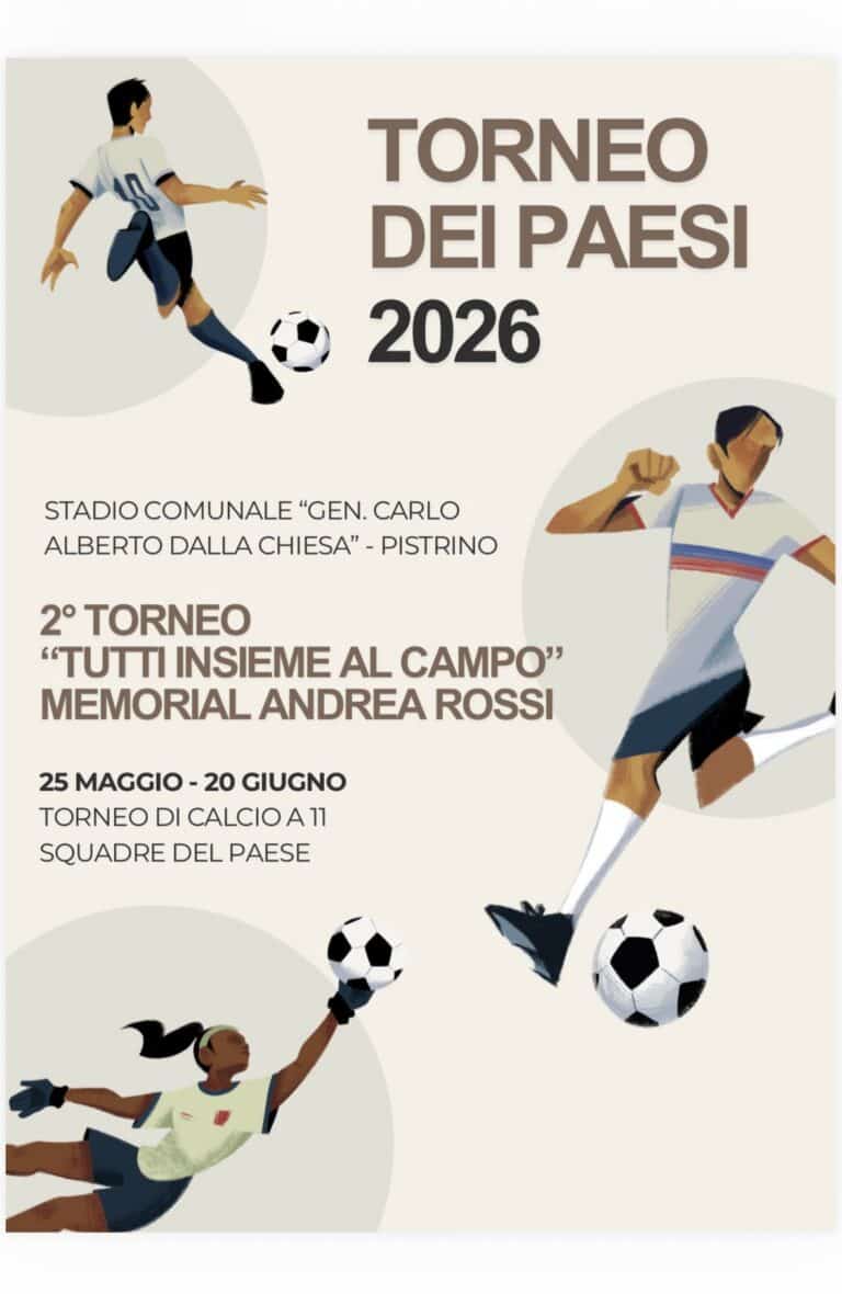 Torna il Torneo dei Paesi: a Pistrino un mese di calcio e sfide tra campanili nel ricordo di Andrea Rossi