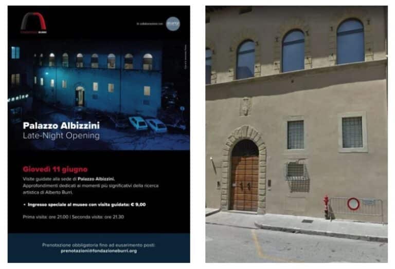 Fondazione Burri, apertura straordinaria serale a Palazzo Albizzini: visite guidate tra le opere di Alberto Burri