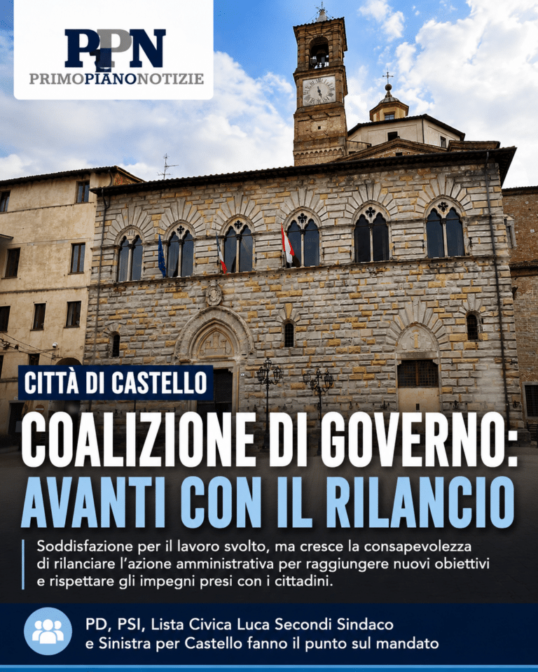 La coalizione di governo di Città di Castello fa il punto: soddisfazione per il lavoro svolto, ma ora serve rilanciare l’azione amministrativa