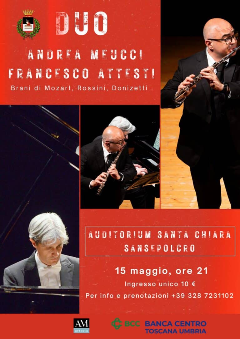 Sansepolcro, Andrea Meucci e Francesco Attesti in concerto all’Auditorium Santa Chiara
