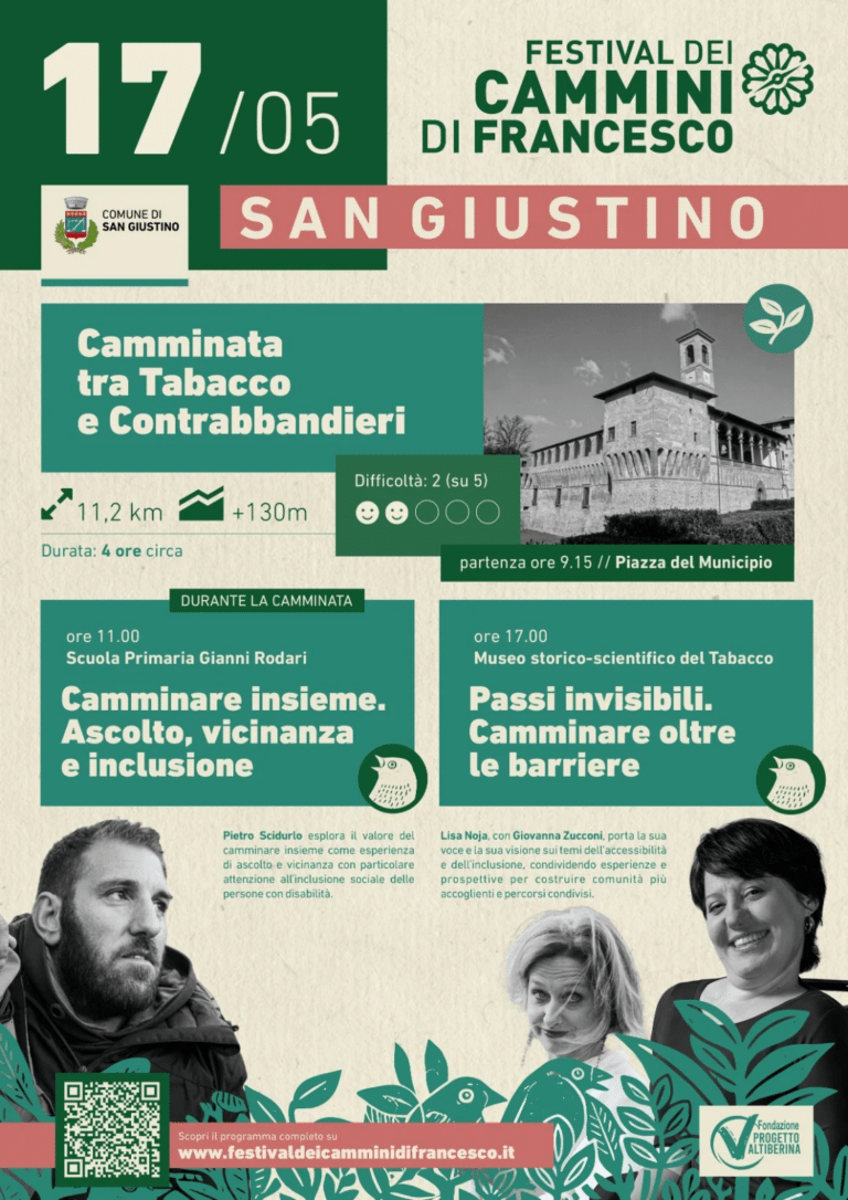 San Giustino, il Festival dei Cammini di Francesco fa tappa con una giornata dedicata all’inclusione